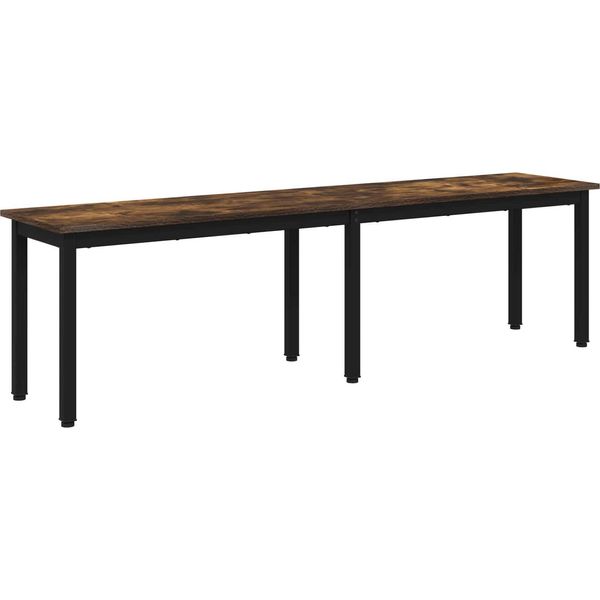 Vidaxl Panca Colore Fumo 160 X 35 X 45 Cm Materiale A Base Di Legno-image