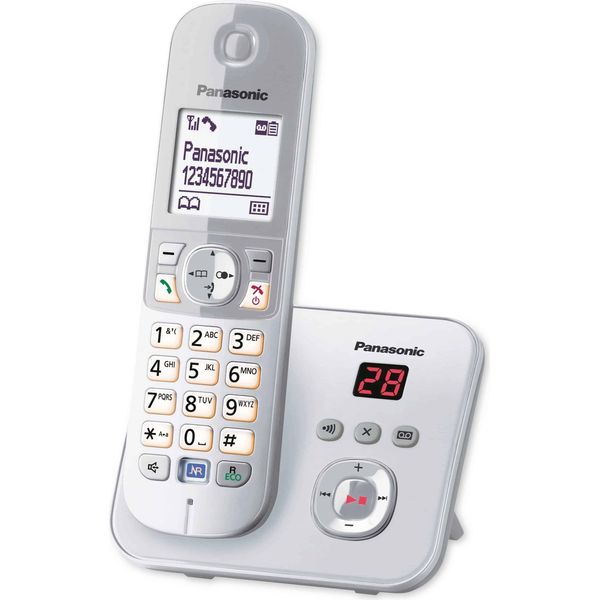 Panasonic KX-TG6821 - Telefono Cordless - Segreteria Telefonica Con Id Chiamante - Dect - Argento Perlato (KX-TG6821GS)-image