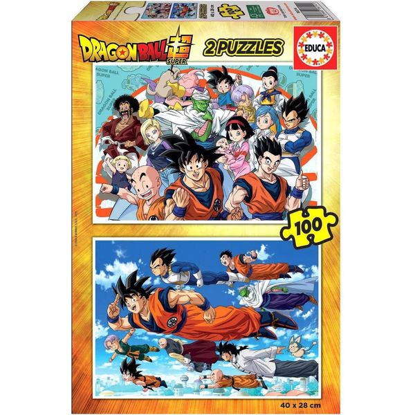 Educa Borras - Puzzle Dragon Ball Super 2X100 ElementóW, Oficjalny Produkt Premium-image