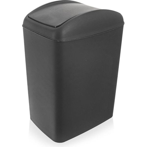 Orion | Cestino Per Rifiuti 5 L - Grigio Scuro - Con Coperchio Incernierato - Ideale Per Cucina E Bagno-image