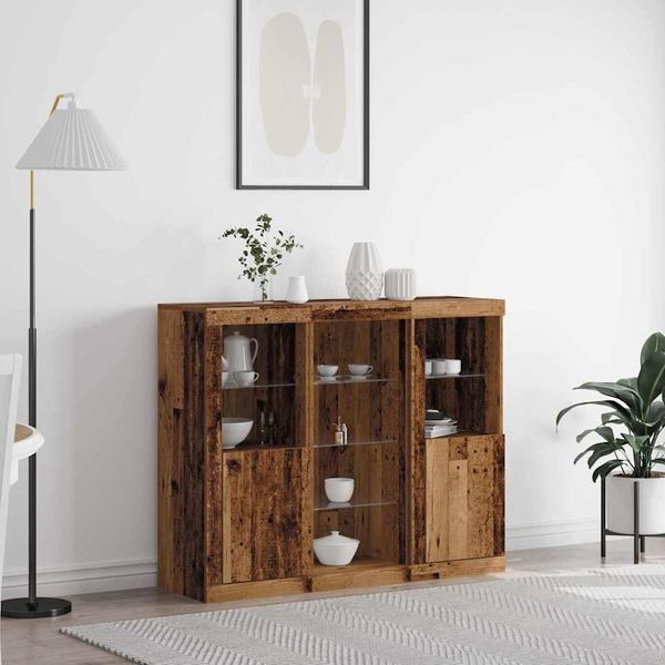 Maison Exclusive - Madia Led Legno Vecchio 123 X 37 X 100 Cm Legno Multistrato-image