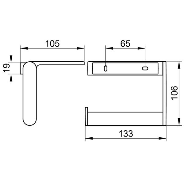 Keuco Toilettenpapierhalter Plan 14973, Mit Ablage, Verchromt, 14973010000 14973010000-image