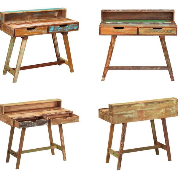Vidaxl Scrivania In Legno Di Recupero - Scrivania - Scrivanie - Scrivania Da Ufficio - Scrivanie Da Ufficio-image