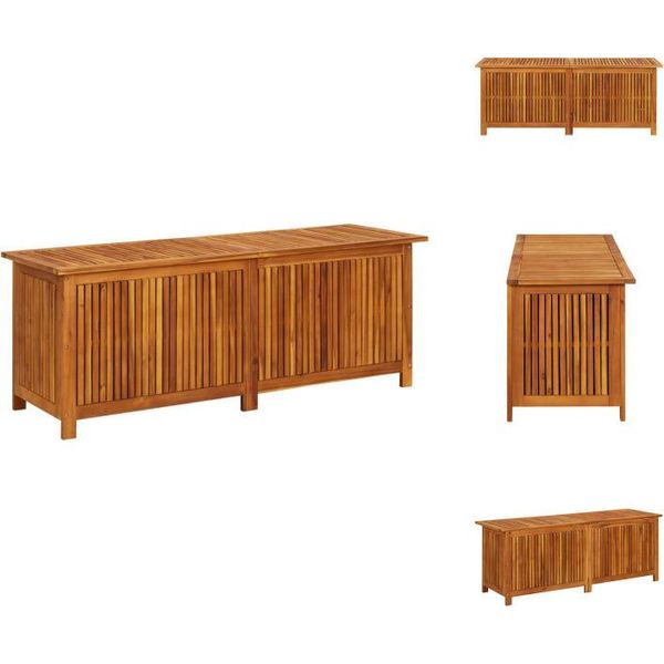 Vidaxl Cassetta Da Giardino 150X50X58 Cm In Legno Massiccio Di Acacia - Cassette Da Giardino-image
