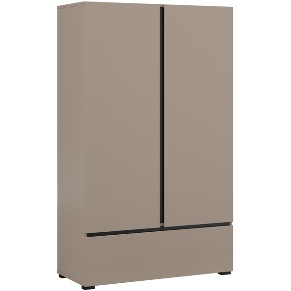 WäScheschrank Otto Home "Cross, Moderner Griffloser Kleiderschrank", Braun (Congo), B:89Cm H:150Cm T:40Cm, Fsc-Zertifizierter Holzwerkstoff, Melamin, Metall, SchräNke, Mehrzweckschrank, DrehtüRenschrank Mit 1 Schublade, 3 Farben VerfüGbar-image