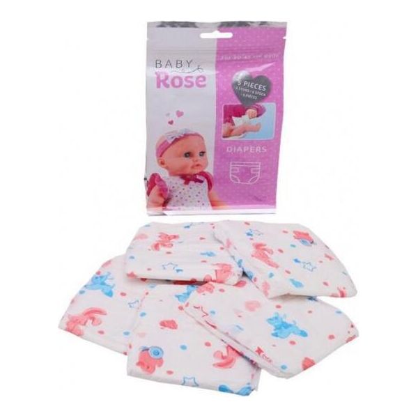 Pannolini Per Bambole 5 Pezzi Baby Rose-image