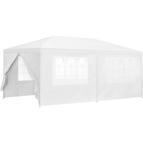 [Padiglione 600X300X255Cm Tenda Da Giardino Tenda Per Feste Padiglione Da Giardino Tenda Per Birra Tendone Bianco-image