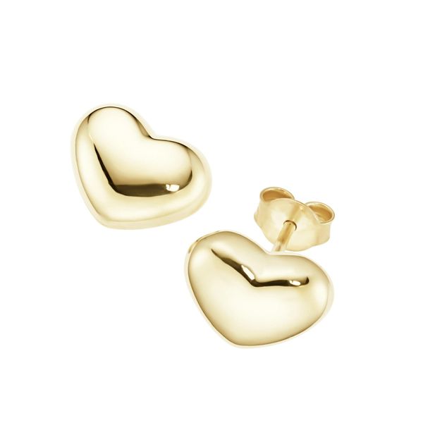 Paar Ohrstecker "In Herzform, Silber 925", Gold, Giorgio Martello Milano, Ohrringe, Damen, Silber 925 (Sterlingsilber)-image
