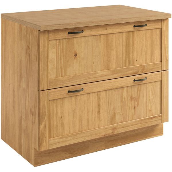 Unterschrank Home Affaire "Teramo", Natur, B:100Cm H:85Cm T:60Cm, Massivholz, SchräNke, Unterschrank, Breite 100 Cm, 2 SchubkäSten-image