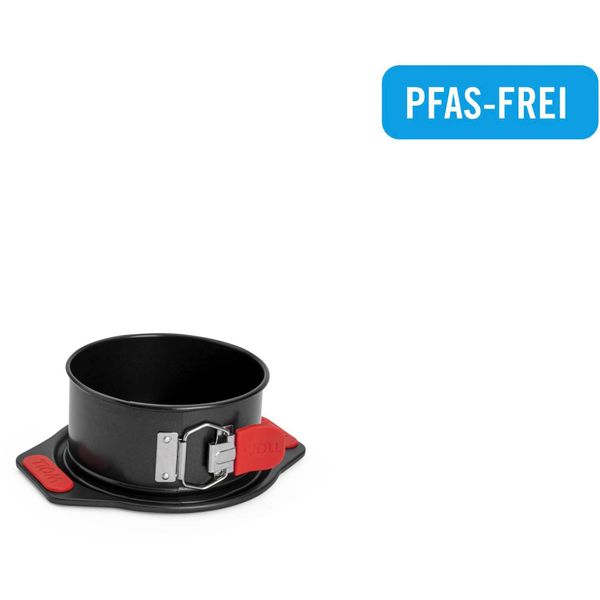 Springform Woll "Woll Let's Bake Kuchenform, Backform, Rund", Schwarz, T:7Cm Ø:15Cm, Aluminium, KüChenformen, Mit Antihaftversiegelung Und Integrierten Silikongriffen, Pfas-Frei-image