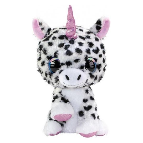 Peluche Corno Lumo Unicorno Pilkku 15 Cm Bianco/Nero-image