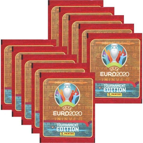 Panini Euro 2020 Torneo 2021- Figurine Da Collezione - 10 Buste Speciali (2 Figurine Per Busta)-image