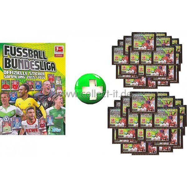 Topps Bundesliga 2015/16 - Figurine Da Collezione - Album + 100 Bustine-image
