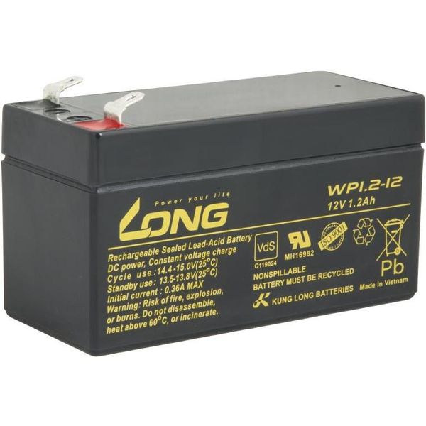 Avacom Long 12V 1,2Ah Lead-Acid Battery F1 (Wp1,2-12)-image