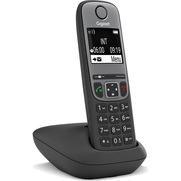Gigaset AS690 Telefono Cordless Dect Nero E Grigio Con Display 2" E Vivavoce"-image