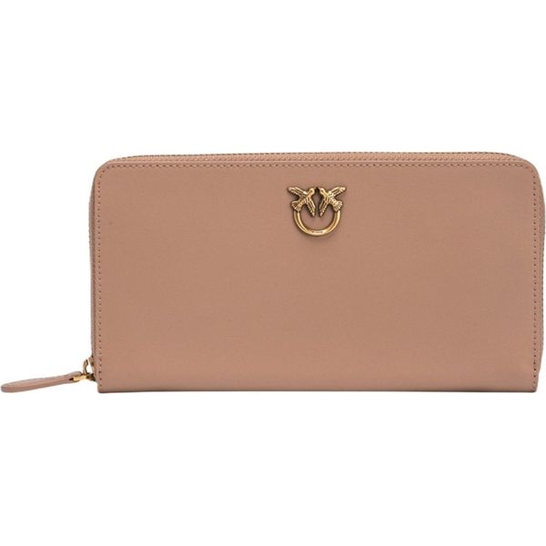 Pinko Portafoglio Ryder Zip Around Ginger Biscuit - Antique Gold Grigio Talpa-image