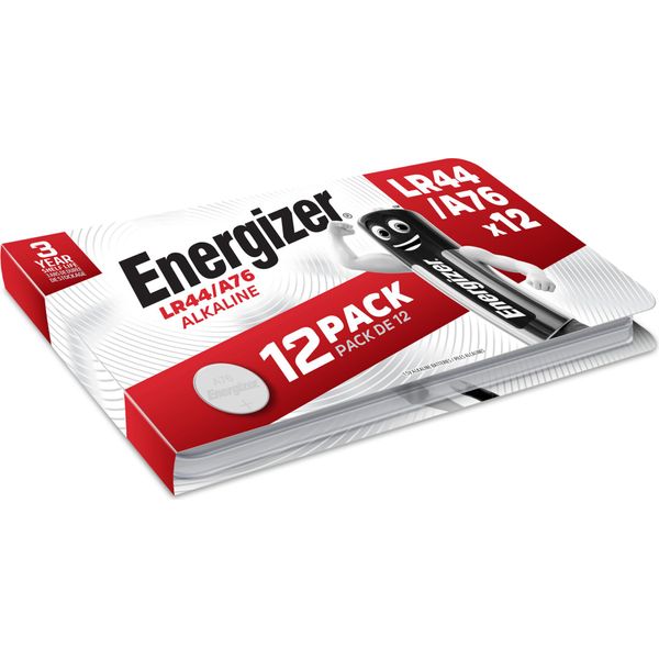 Pile A Bottone Energizer LR44/A76 E303693200 Alcaline 12 Pz.-image