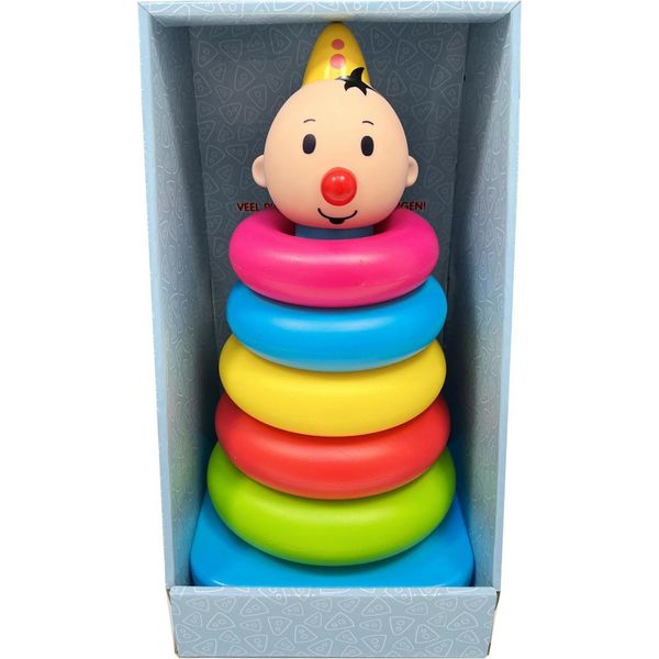 Bumba Anelli Impilabili Giocattolo Educativo In Plastica Rosa Per Bambini-image