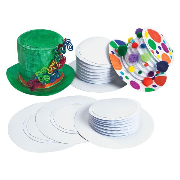 Colorations - Crea E Decora Il Tuo Cappello A Cilindro Bianco, Set Di 12 Pezzi-image