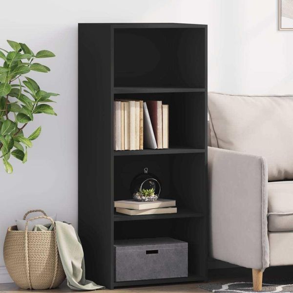 Maison Exclusive - Credenza Alta Nera 50X41X124 Cm Materiale Ligneo-image