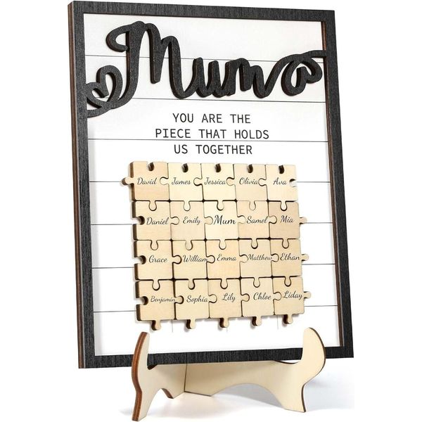 Regalo Per La Mamma Puzzle "Mamma, Tu Sei La Parte Che Ci Unisce""."-image