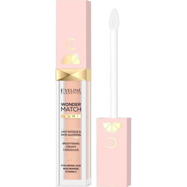 Eveline Wonder Match Lumi Brightening Concealer - 6,8 Ml - Correttore Professionale Con Effetto Illuminante Per Un Incarnato Impeccabile.-image