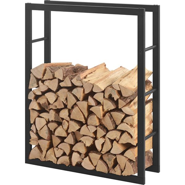 Rastrelliera Per Legna Da Ardere TäBy Rastrelliera Per Legna Da Ardere Internamente Esternamente In Metallo 80 X 25 X 100 Cm Supporto Per Legna Da Accatastare Supporto Per Legna Da Ardere Nero-image