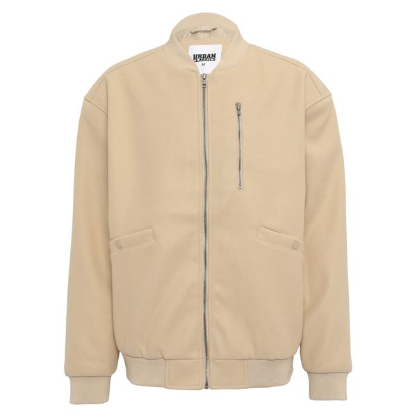 Bomberjacke Urban Classics "Urban Classics Herren Bomber Blouson", Herren, Gr. M, Wetsand, 100% Polyester, Unifarben, Oversize, Rundhals, Jacken Bomberjacke-image