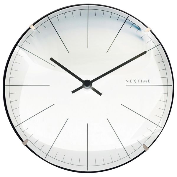 Nextime Ne-3506Wi Orologio Da Parete Big Stripe Ø20 Vetro Bianco-image