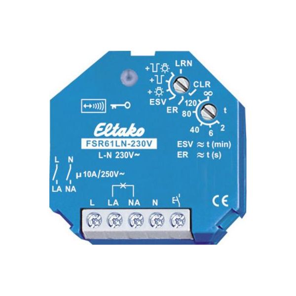 Eltako FSR61LN-230V Attuatore Radio Da Incasso Capacità Di Commutazione (Max.) 2000 W Portata Max-image