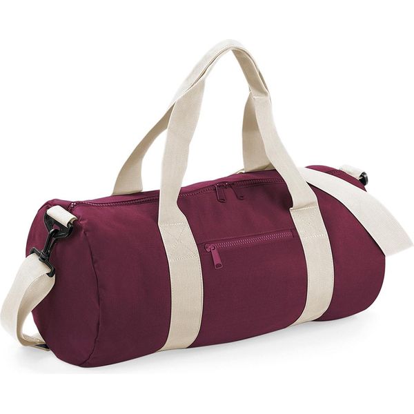 Bagbase - Borsa Da Viaggio "Original"" PC5512 (Taglia Unica) (Rosso Borgogna/Bianco Naturale)"-image