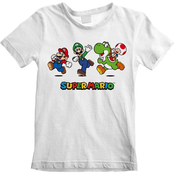 Nintendo Super Mario - Posizione Di Corsa - Maglietta Bianca Per Bambini - Taglia 146-image