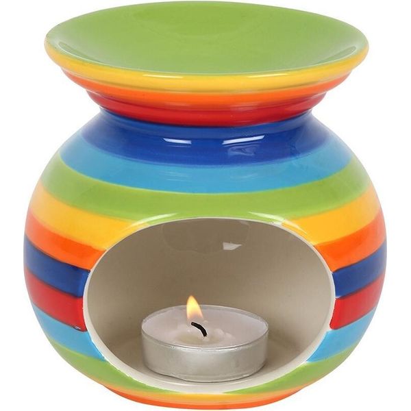 Something Different - Bruciatore A Olio, Strisce Arcobaleno SD4093 (10,5 Cm X 10 Cm X 10 Cm) (Colorato)-image
