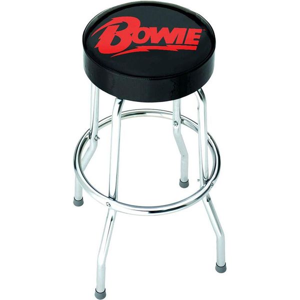 David Bowie - Sgabello Da Bar "Aladdin Sane"", Logo RO13618 (Taglia Unica) (Nero/Rosso)"-image