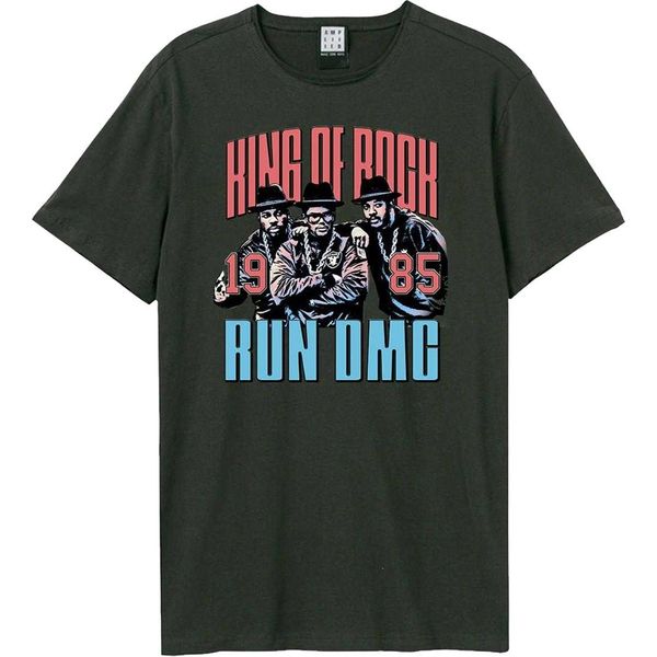 Amplified - Maglietta "King Of Rock"" Per Uomo/Donna Unisex GD4232 (M) (Charcoal)"-image