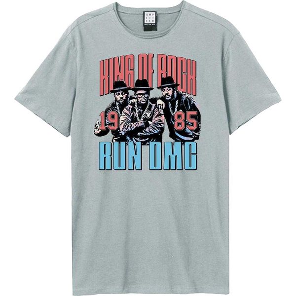 Amplified - Maglietta "King Of Rock"" Per Uomo/Donna Unisex GD4232 (Xl) (Blu Strano)"-image