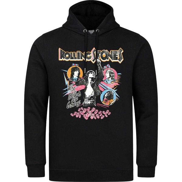 Amplified - Felpa Con Cappuccio "British Are Coming"" Per Uomo/Donna Unisex GD4225 (3XL) (Nero)"-image