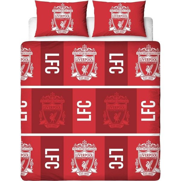 Set Di Biancheria Da Letto Con Stemma Del Liverpool Fc "91 Rotary"", Reversibile AG4121 (Letto Matrimoniale) (Rosso)"-image