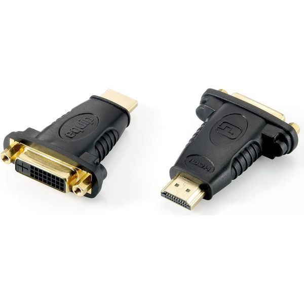 Equip HDMI->DVI-D 1920X1080/60Hz St/Bu Schwarz Polybeutel-image