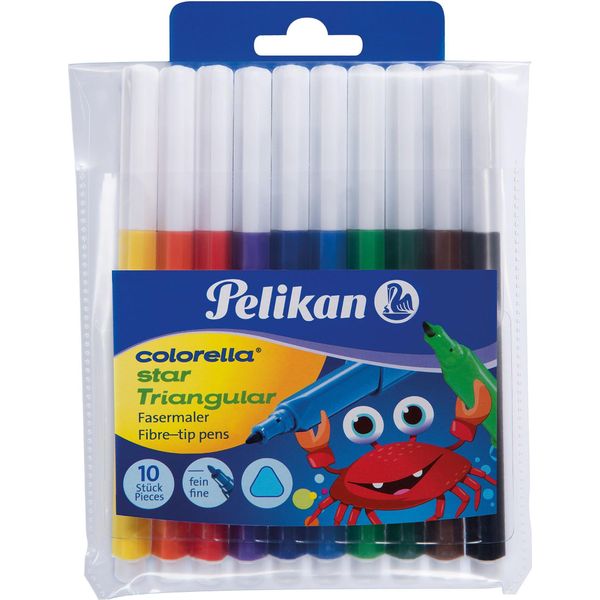 Penne In Fibra Colorella® Star Triangular C303, Assortite, Confezione Da 10 Pz-image