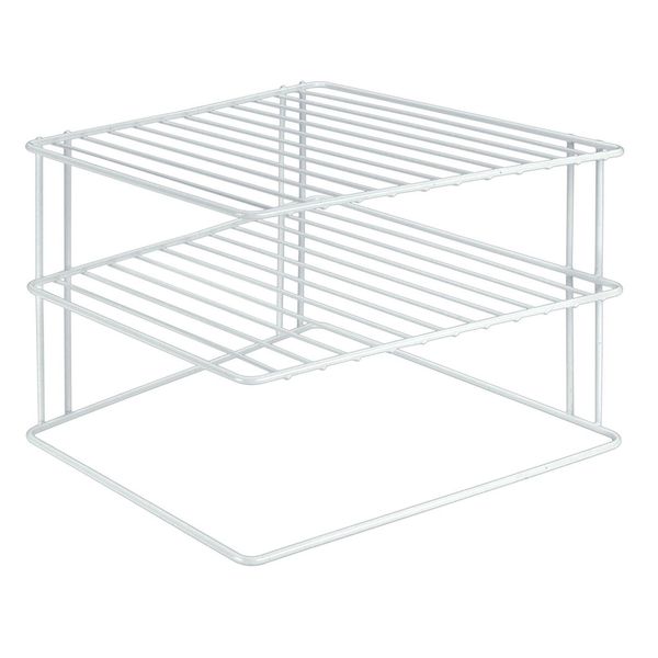 Metaltex Silos Space Bordenrek 2 Etages 25X25X19 Cm Wit-image