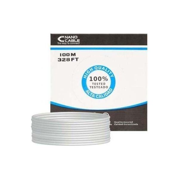 Bobina Di Cavo RJ45 Ftp Nanocable 10.20.0902 Cat.6/ 100 M/ Grigio-image