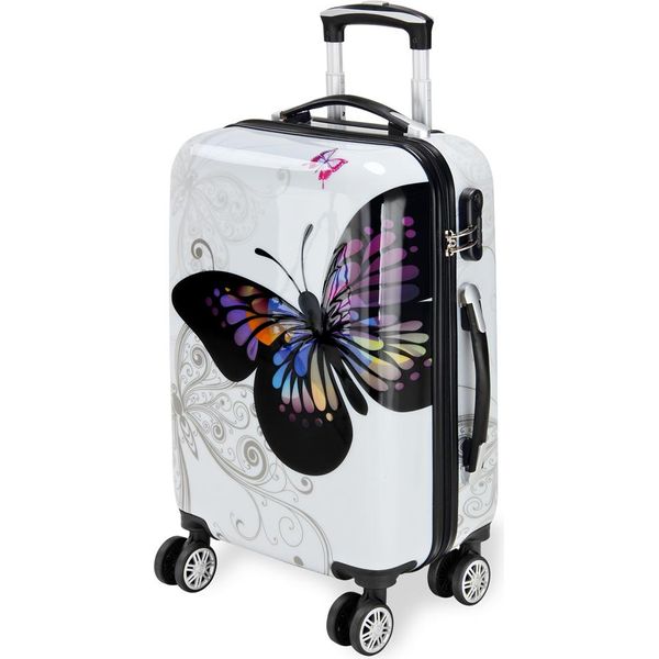 Monzana Trolley Butterfly Valigia A Guscio Rigido M Manico Telescopico Alluminio Ruote Girevoli 360°-image