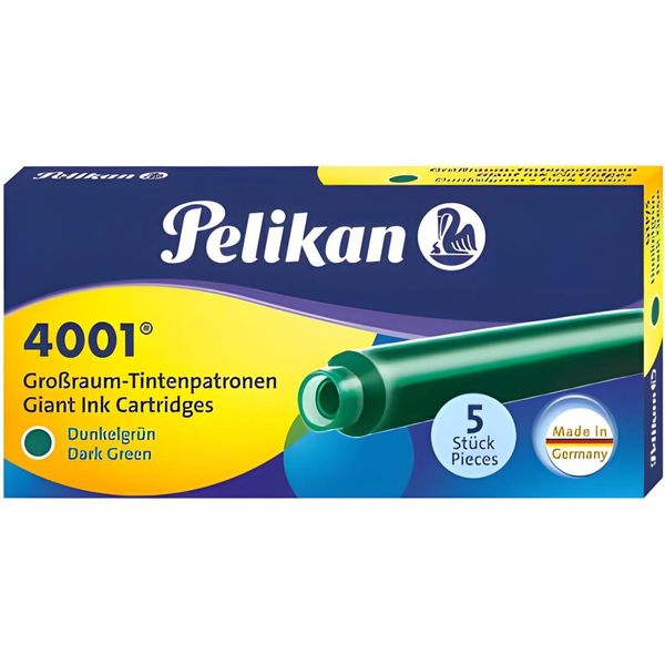 Pelikan® 300070 Cartuccia D'inchiostro 4001® GTP/5 - Verde Scuro, 5 Cartucce-image