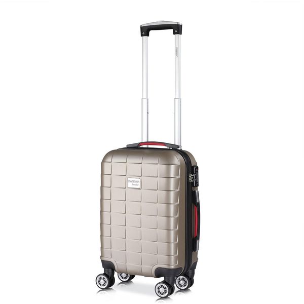 Monzana Valigia Rigida Trolley M Lucchetto Di Sicurezza Tsa Ruote Gommate Girevoli Champagne-image