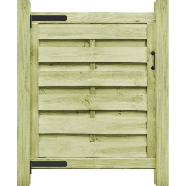 Cancello Da Giardino In Legno Di Pino Impregnato 100X100 Cm Verde-image