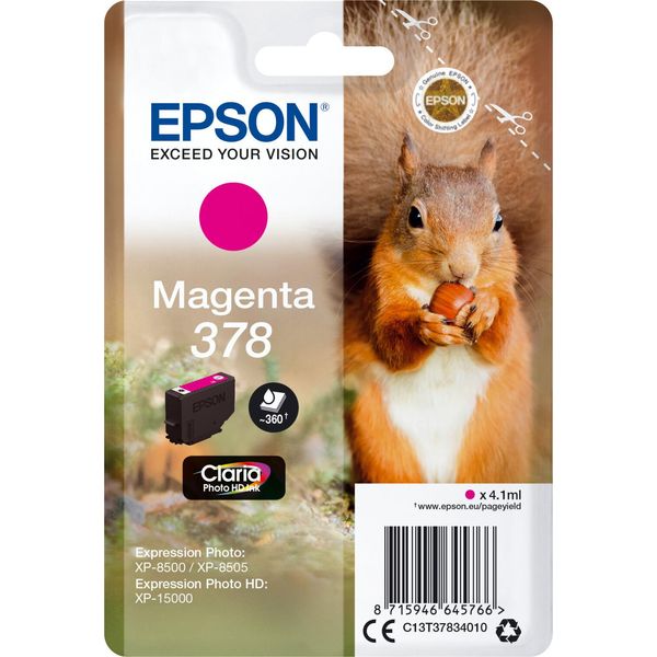 Epson Squirrel C13T37834020 Cartuccia D'inchiostro 1 Pz Originale Resa Standard Magenta-image