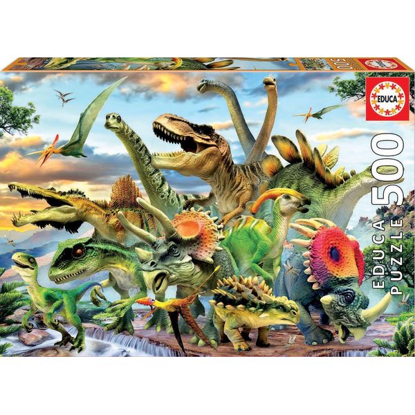 Educa Borras - Puzzle Dinozaury 500 ElementóW, Oryginalny WzóR-image