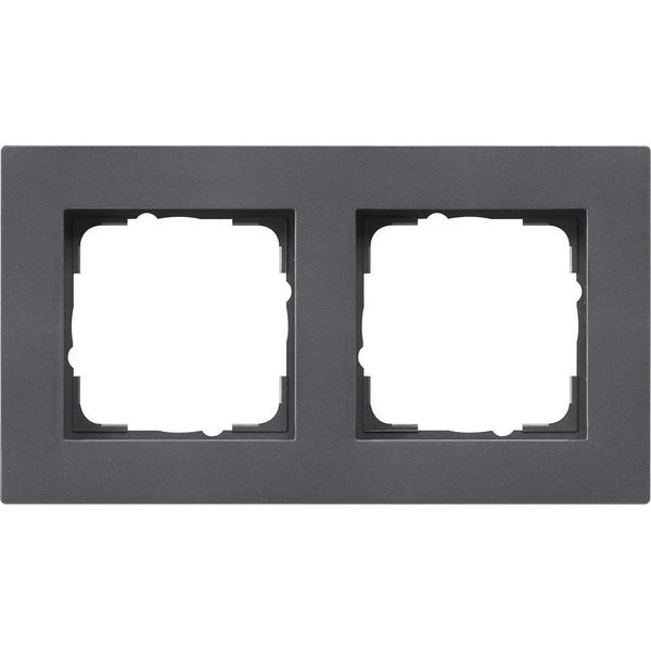 Gira 0212235 Telaio Di Copertura 2F Piatto Gira E2 Antracite (212235)-image