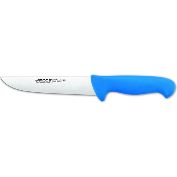 Coltello Da Macellaio Arcos Colore - Prof 291623 Acciaio Inox Nitrum E Mango Polipropilene Ergonomico Blu E Lama Da 18 Cm, Vetrinetta-image